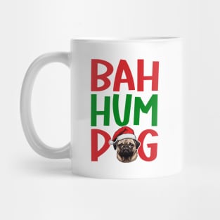 Bah Hum Pug - Santa Pug Face For Funny Pug Christmas Mug